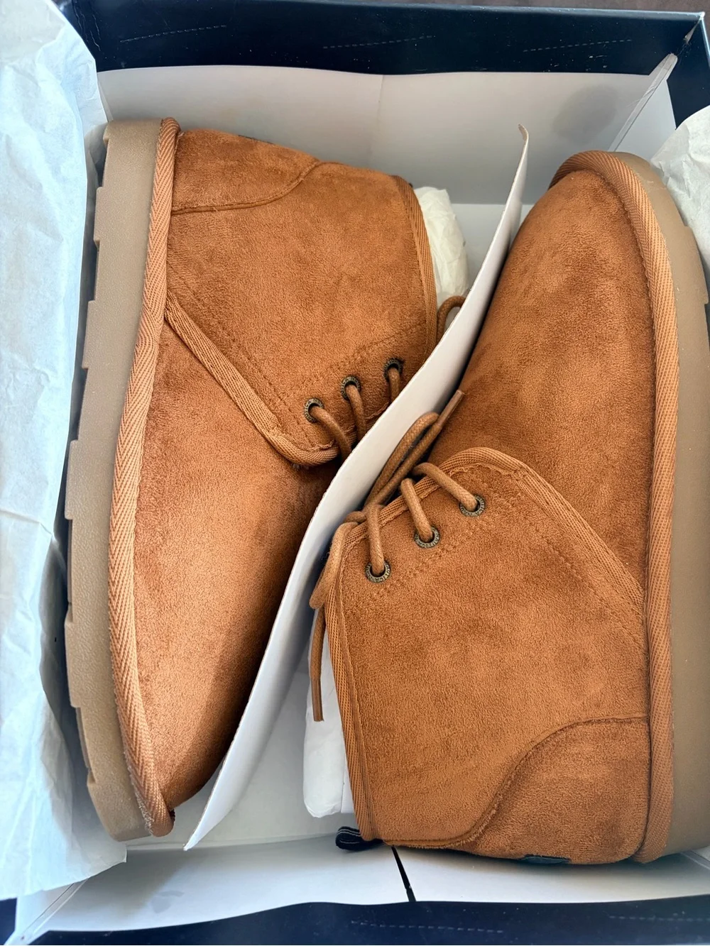 Nautica Kids Brown Suede Lace-Up Snow Boots